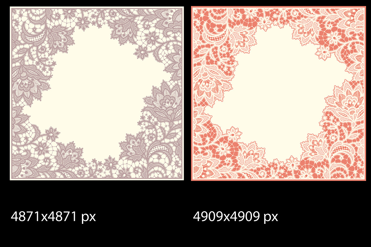 Lace seamless pattern, corner, card., a Pattern Graphic by Ajuga (Photo 4 of 7)