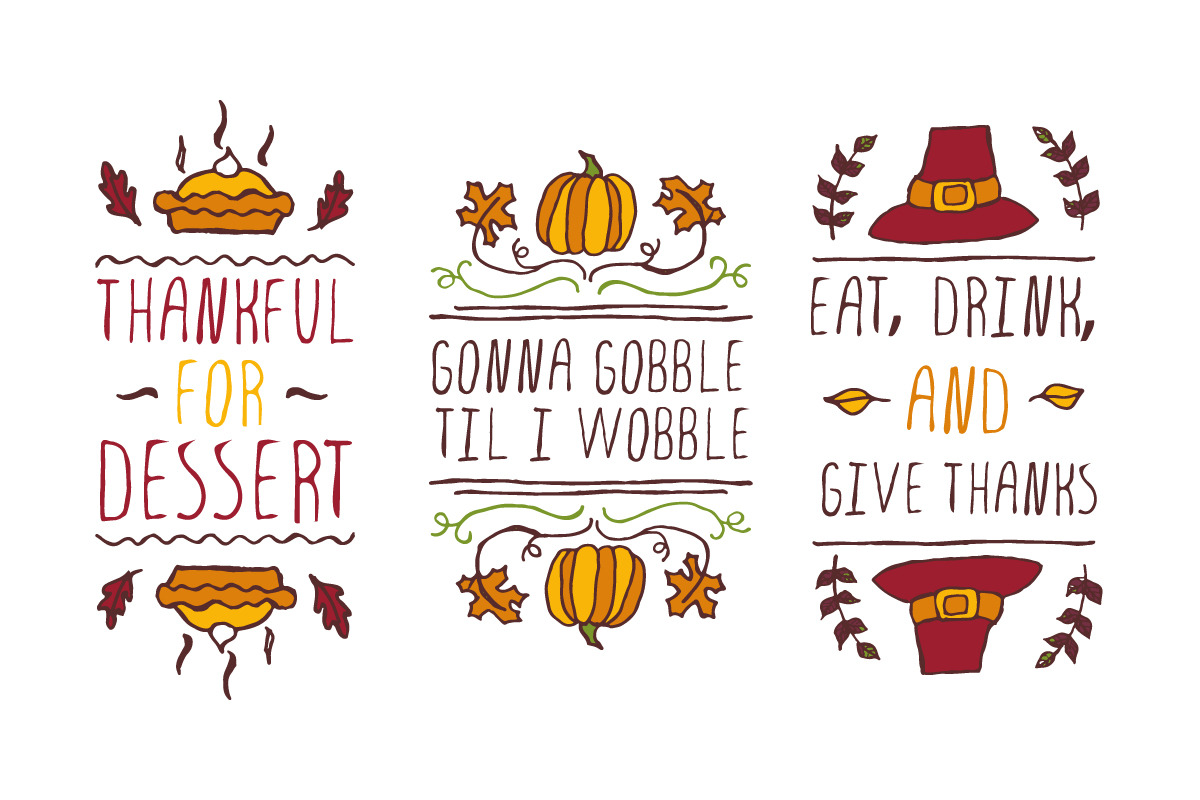 Handdrawn Thanksgiving elements, a Decorative Illustration by AV Design (Photo 2 of 4)