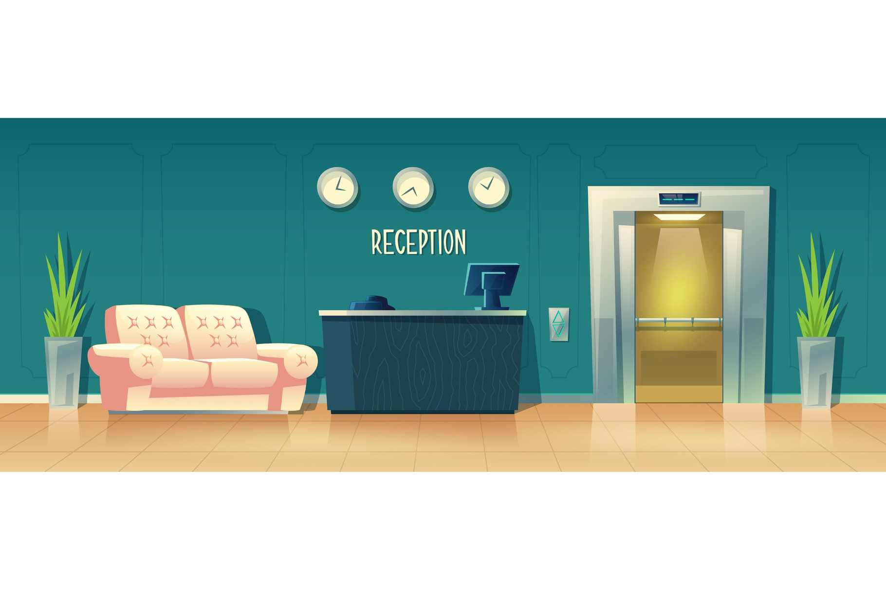 Vector background with reception, a Work Illustration by BCP.group ...