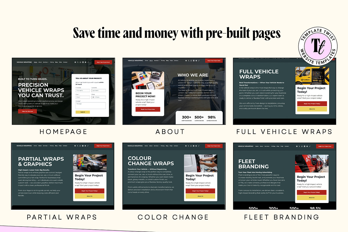 Vehicle Wrap Wix Studio Website, a Wix Template by Template Twist Shop (Photo 5 of 10)