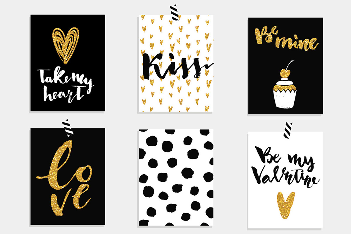 Golden Valentine's Day Collection, a Texture Illustration by Artnis (Photo 3 of 6)