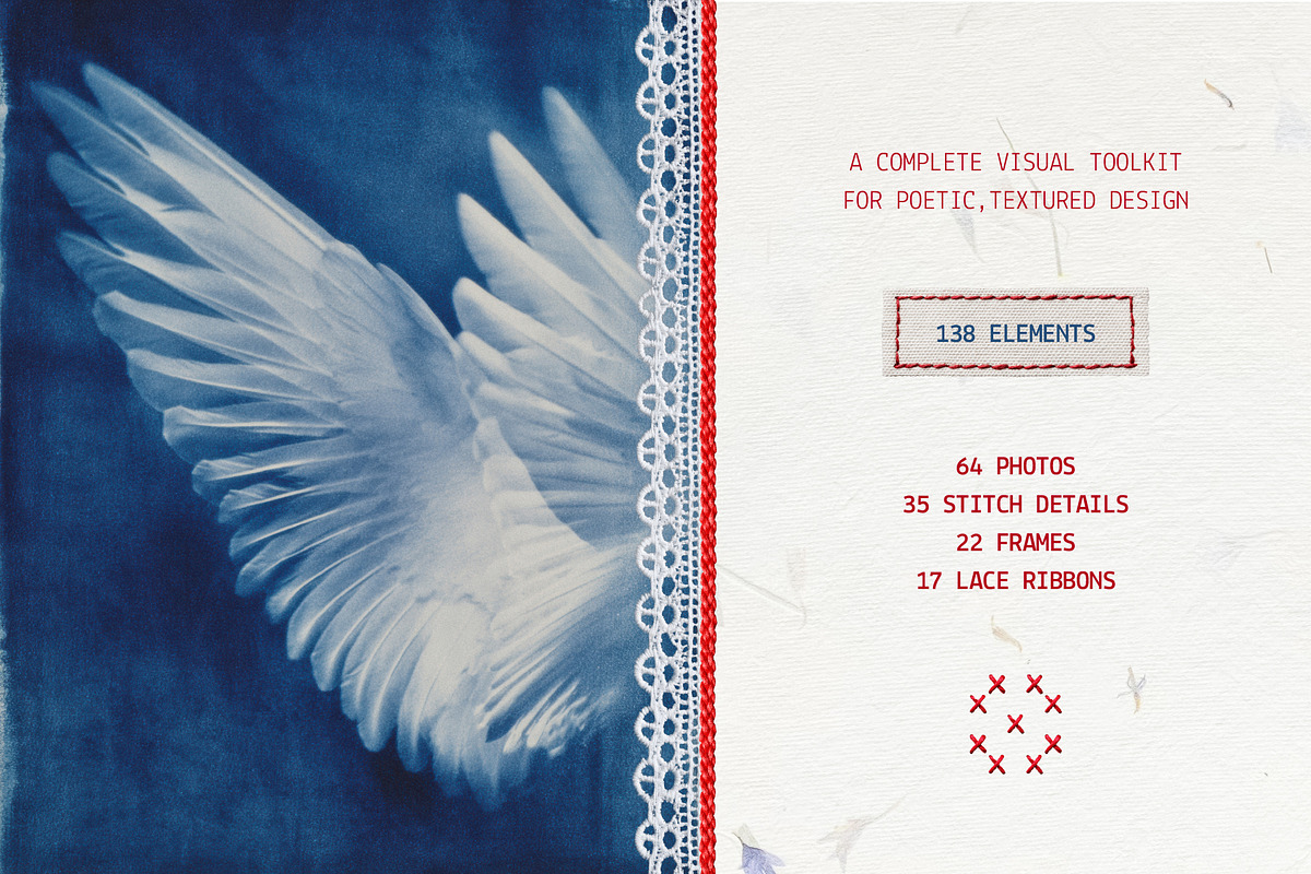Red Embroidery&Cyanotype Collection, an Object Graphic by Hello Muse (Photo 2 of 13)