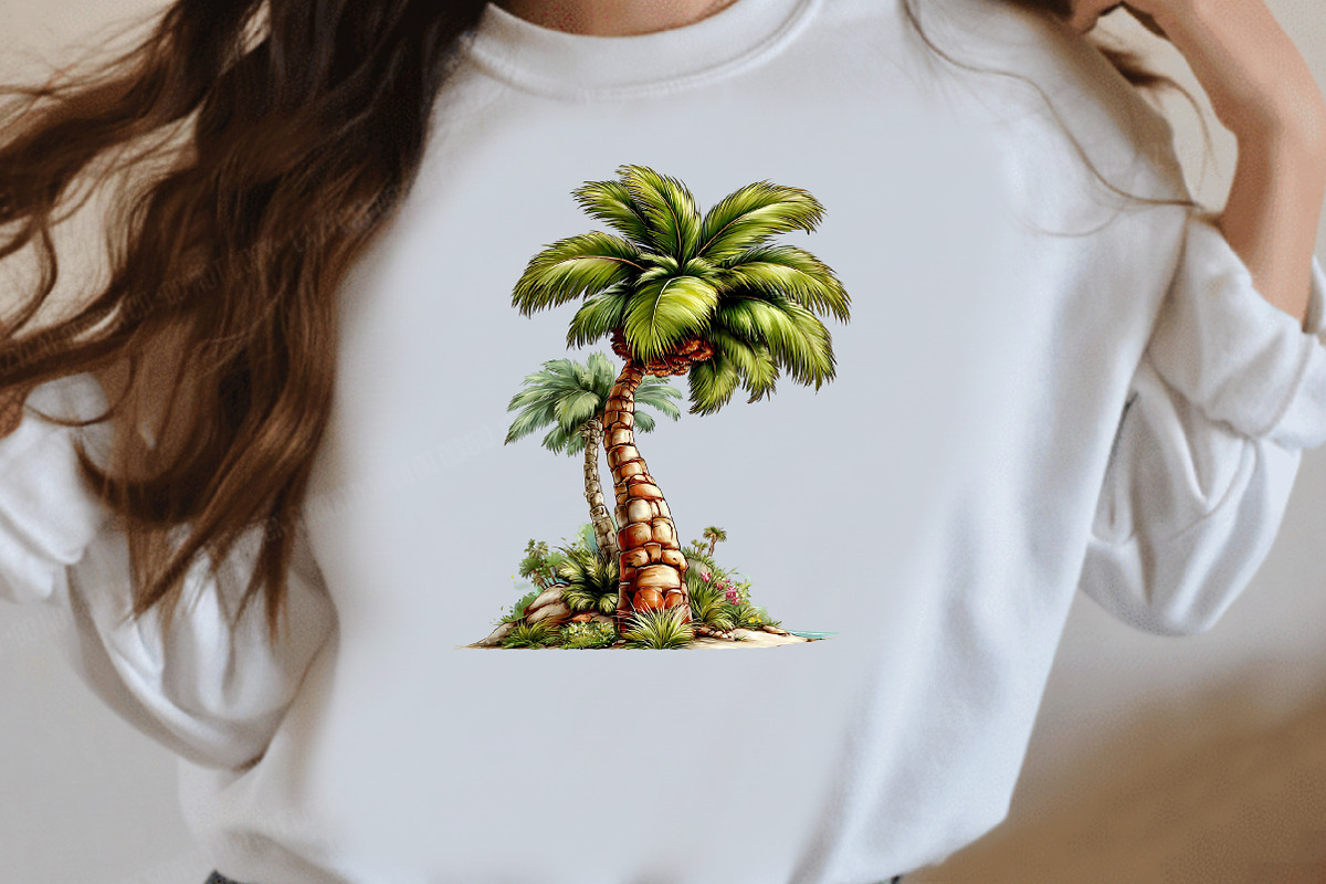 Whimsical summer palm tree clipart, an Illustration by Designworld (Photo 7 of 7)