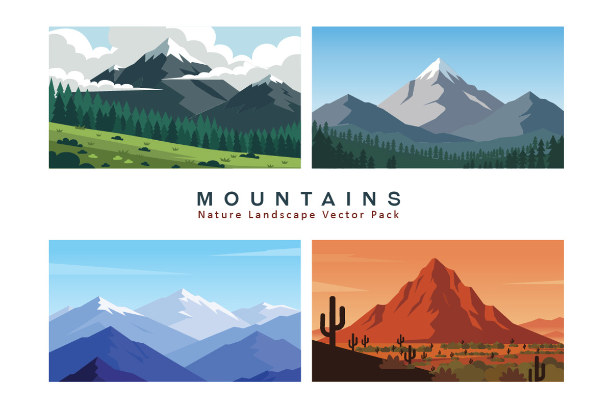 8 Mountain Nature Landscape Vector, a Sport Illustration by jongcreative (Photo 1 of 3)