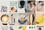 Modern Eclectic Prints & Poster, a Background Graphic by Laras Wonderland (Thumbnail 5 of 9)
