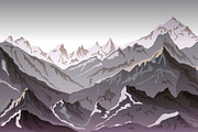 mountains illustration vector, an Illustration by Rommeo79 (Thumbnail 3 of 6)