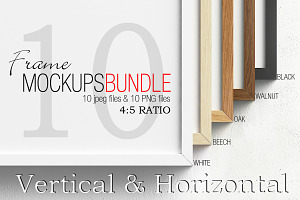Frame mockups bundle 4;5 ratio V&H