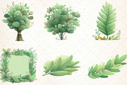 Watercolor Foliage Clipart Bundle, an Illustration by DreamCafeArt (Thumbnail 4 of 6)