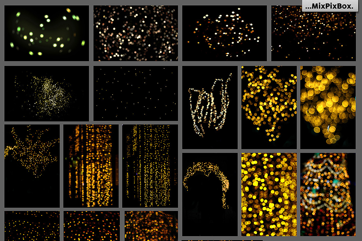 100 Golden Lights Photo Overlays, a Texture Graphic by MixPixBox (Photo 8 of 9)