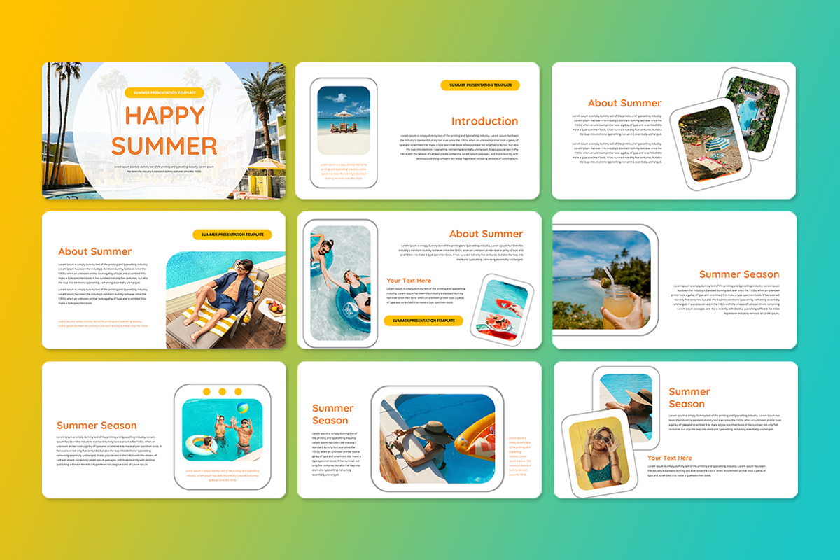Happy Summer - PowerPoint Template, a Presentation Template by QR Design Studio (Photo 2 of 3)