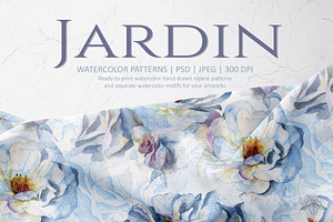 Jardin | Watercolor roses patterns