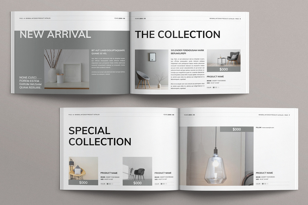 Minimal Product Catalog Layout, a Brochure Template by E-Type (Photo 3 of 7)