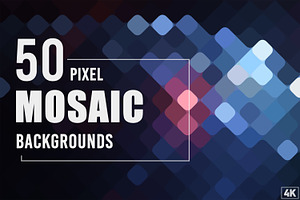 50 Pixel Mosaic Backgrounds