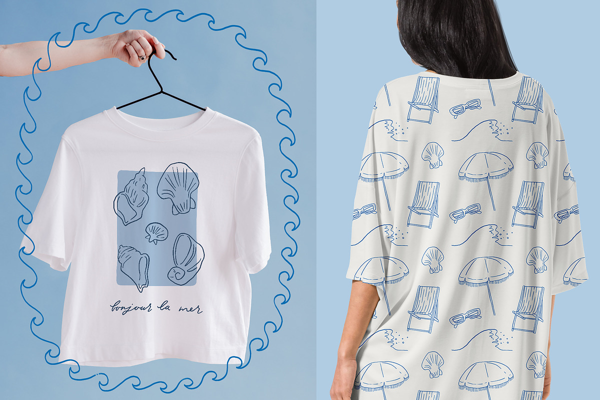 Mediterranean Coastal Summer clipart, a Seasonal Illustration by Cute Atelier (Photo 9 of 12)