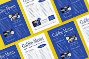 Blue Modern Coffee Shop Food Menu, a Flyer Template by Aiyari Graphic (Thumbnail 2 of 3)