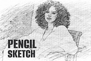 Pencil Sketch Photo Effect, a Layer Style Add-On by studiogstock (Thumbnail 1 of 2)