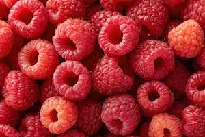 Background of ripe and sweet raspberries, a Food & Drink Photo by AlyaAnd