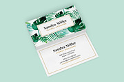 Watercolor Leaves - Business Card, a Business Card Template by PhotoMarket (Thumbnail 4 of 6)