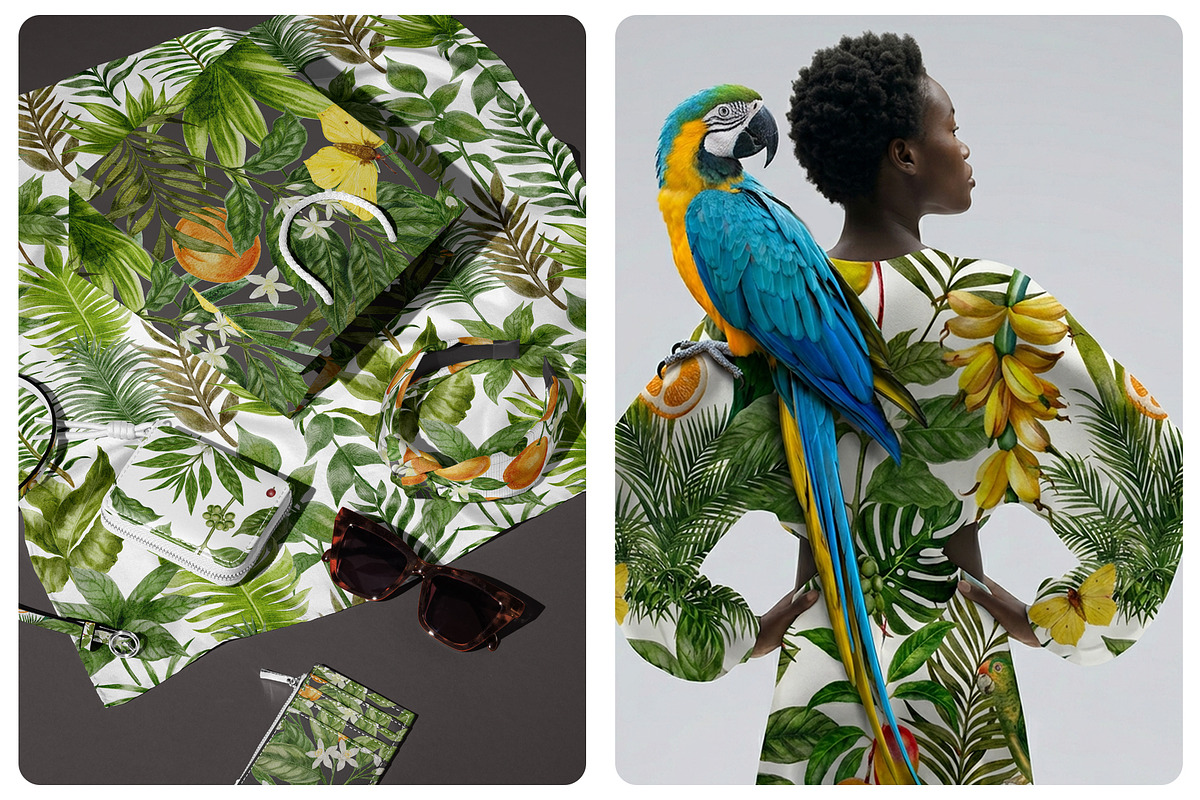 Botanical Watercolor Collection, a Pattern Graphic by mila_leev (Photo 7 of 13)