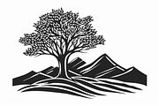 Majestic Mountain and Tree Vector, an Object Graphic by jahid234 (Thumbnail 2 of 11)
