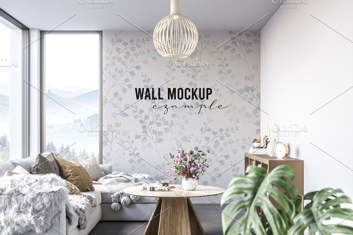 Wall mockup & wallpaper mockup, a Household Mockup by Hunny Badger (Photo 2 of 4)