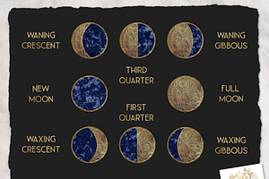 Lunar Phases, 49 Elements & Textures