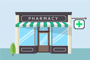 Facade of Pharmacy Store