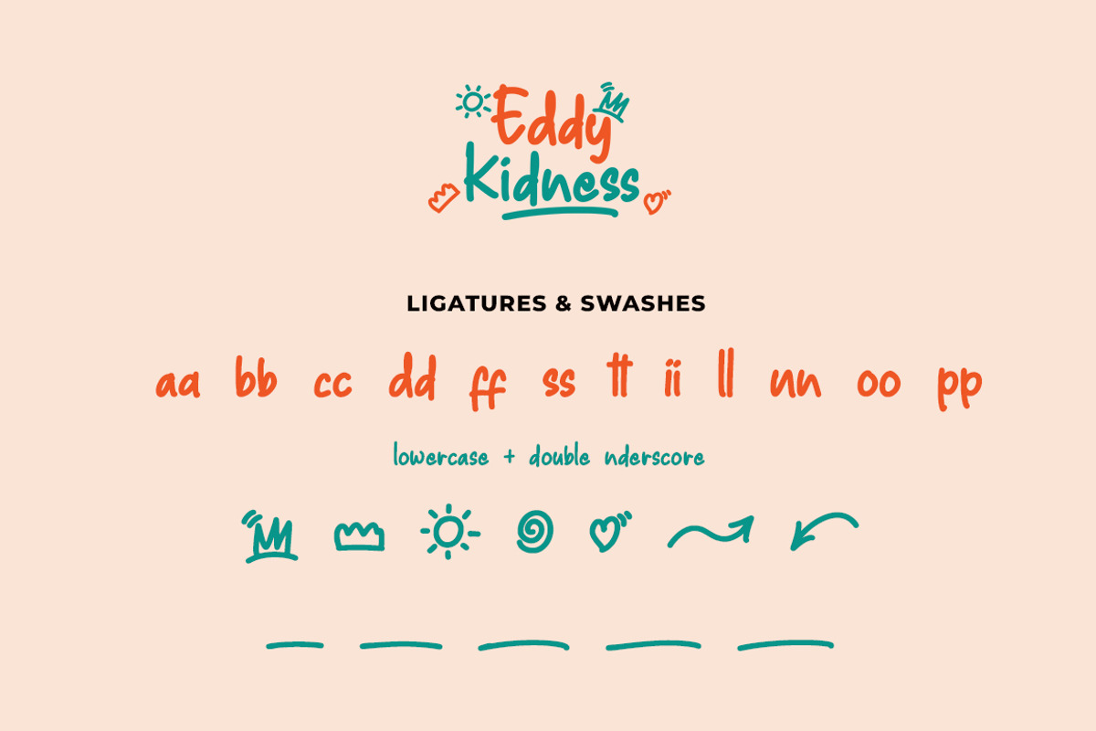 Eddy Kidness - Kids Style Font, a Handwritten Font by Voux Studio (Photo 10 of 10)