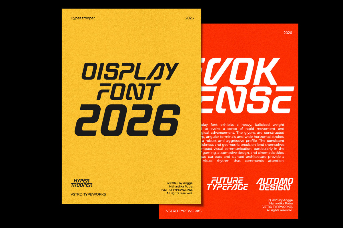 Hyper Trooper - Sport and Tech Font, a Sans Serif Font by VASTARD STUDIO (Photo 4 of 8)