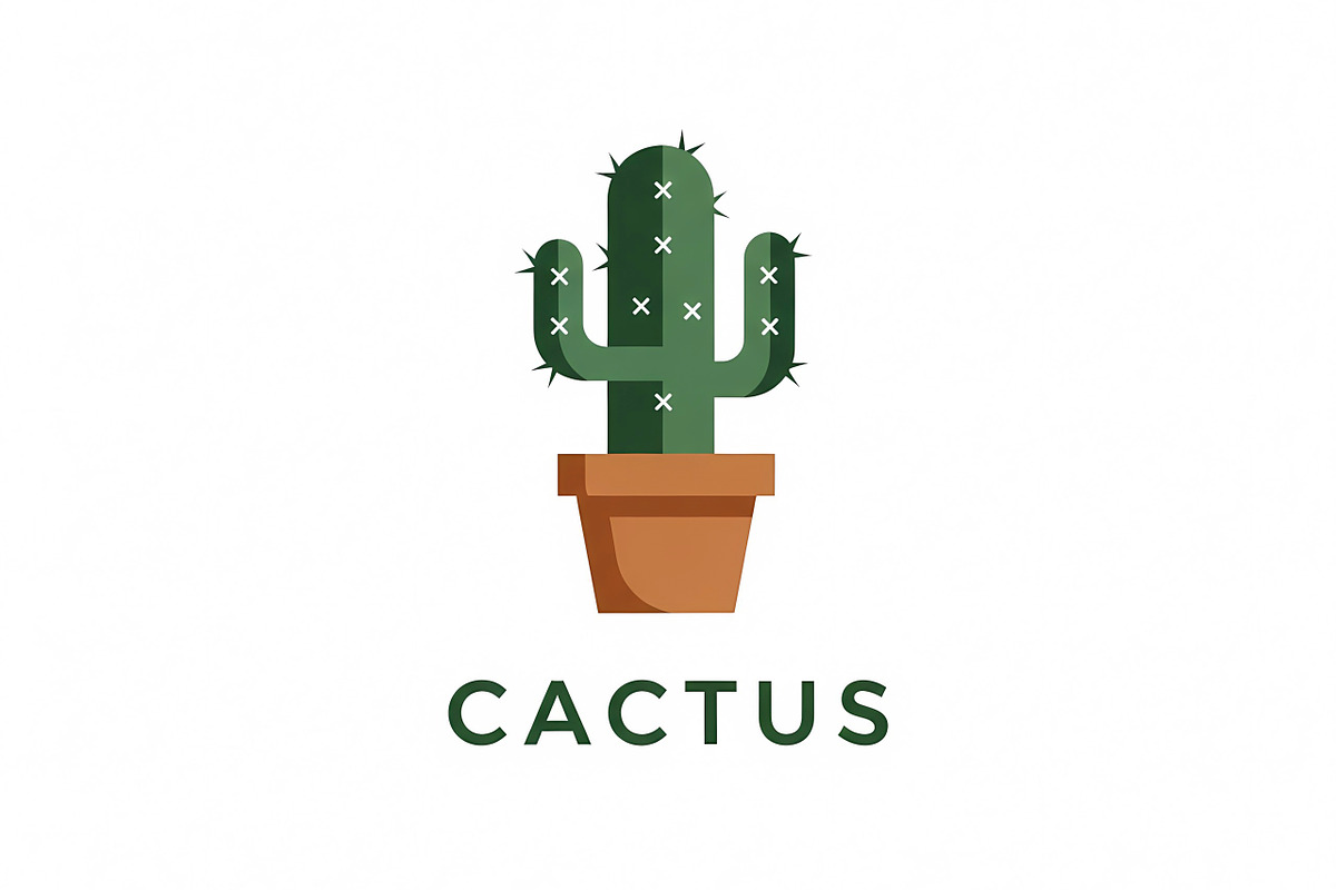 Green Potted Cactus, a Branding & Logo Template by Logocreative (Photo 1 of 2)