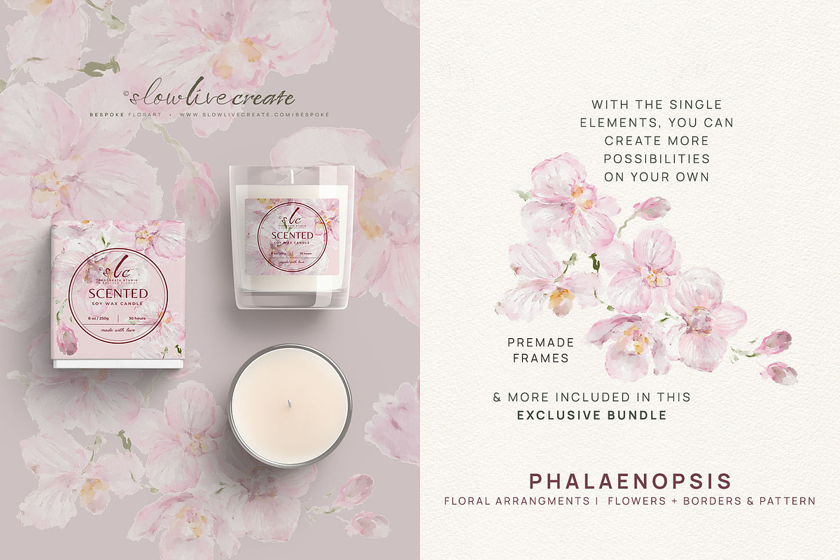 Pink Orchid Phalaenopsis Art, an Illustration by slowlivecreate (Photo 2 of 7)