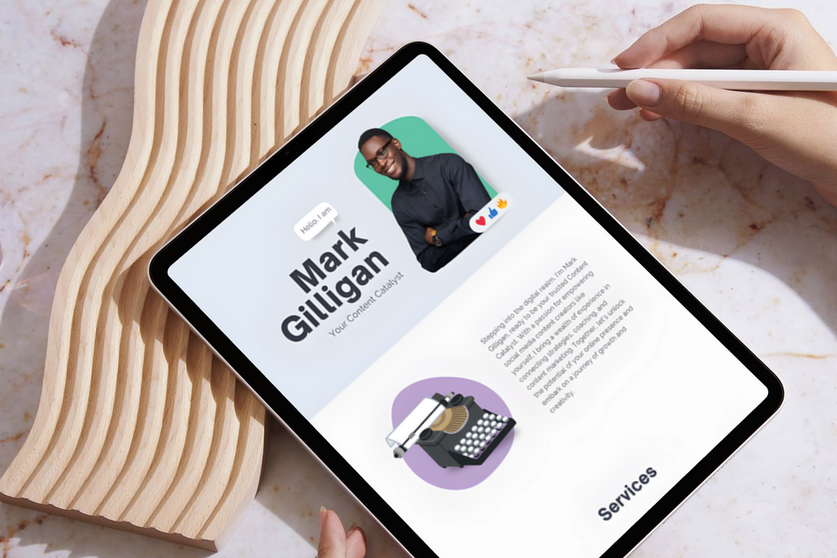 Canva Website For Content Creators, a Landing Page Template by Templics by Zoya (Photo 4 of 6)