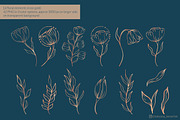 Botanical floral line art set, an Object Illustration by Tatyana_Zenartist (Thumbnail 7 of 11)