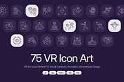 VR Icon Art Set, an Outline Icon by Prosymbols (Thumbnail 1 of 7)