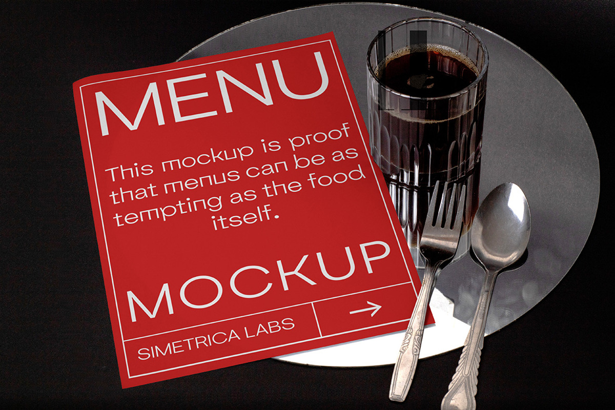 Menu Mockup - VOL 1, a Mockup by Simetrica Labs (Photo 4 of 4)