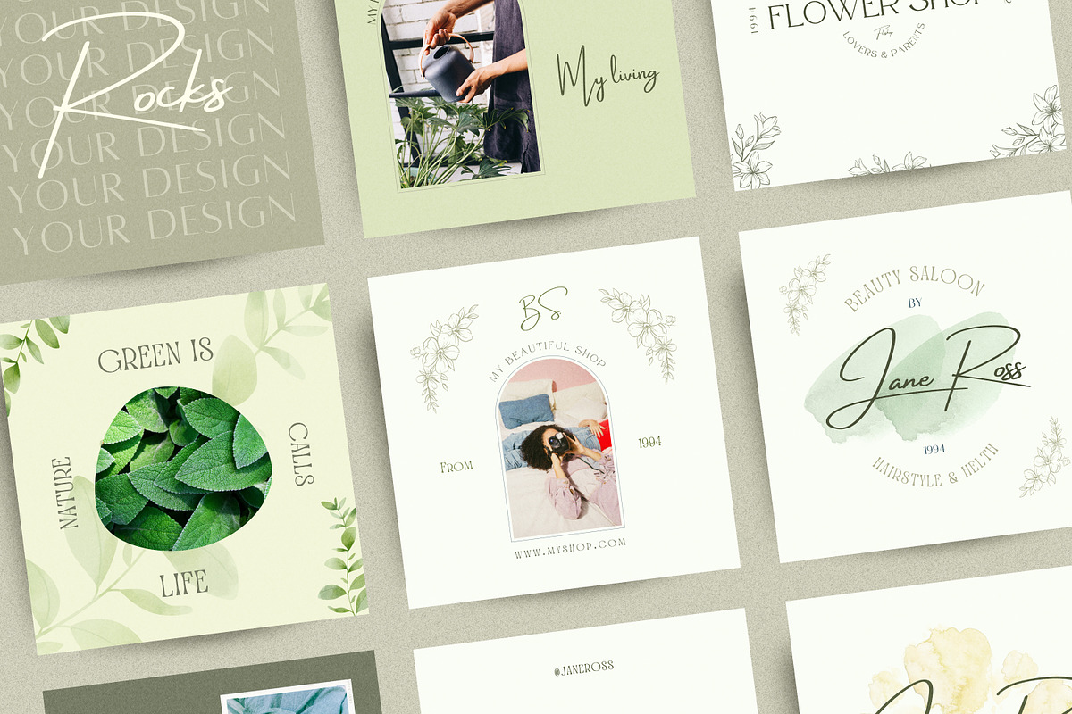 Canva Elegant Social Post Template, a Social Media Template by Catkie ...