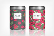 Dog-roses set and seamless pattern, a Decorative Illustration by Good Studio (Thumbnail 8 of 9)