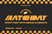 Matchday - Sport Font, a Sans Serif Font by RagamKata (Thumbnail 1 of 12)