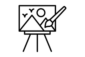 Painting Line Icon, an Icon by Pexelpy