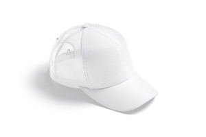 White Sport Baseball Cap 3D Model