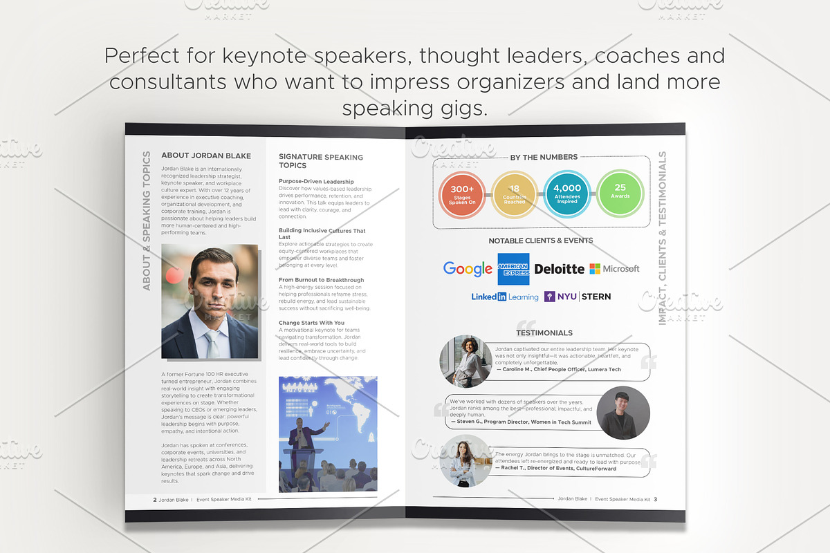 Event Speaker Media Kit Template