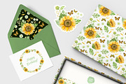 Sunflowers clipart, patterns, frames, a Decorative Illustration by Valin Malin (Thumbnail 7 of 16)