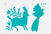 Turquoise Otomi Clipart Collection, an Animal Illustration by Minky Moo Creations (Thumbnail 7 of 10)