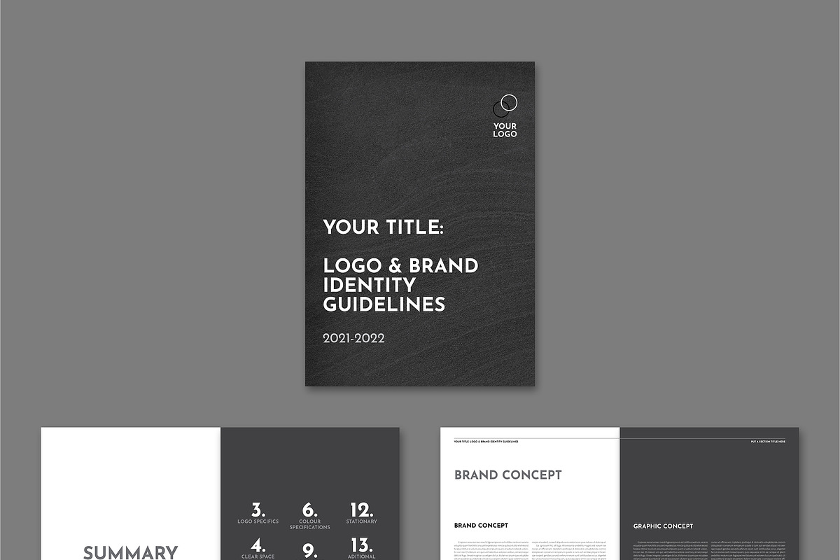 Brand Guidelines Manual Layout, a Brochure Template by tomsarraipodesign