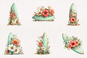 Summer Surfboard Clipart, an Illustration by CreationArt (Thumbnail 3 of 10)