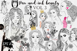 Pen-and-ink Beauty. VOL3