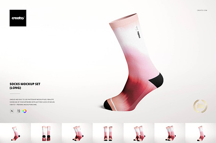 Socks Mockup Set (long), a Bottom Mockup by creatsy5