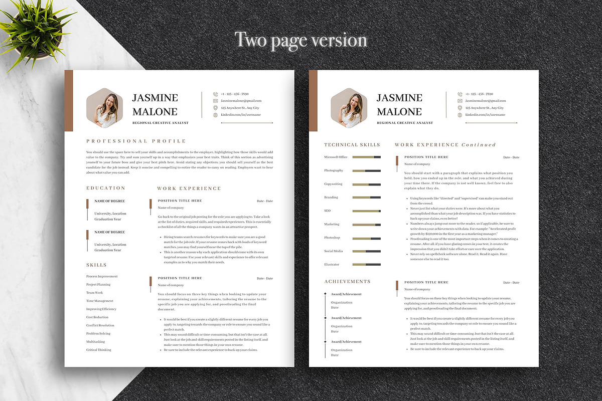 Modern Business CV Template | Canva, a Resume Template by Lux Resume (Photo 2 of 9)