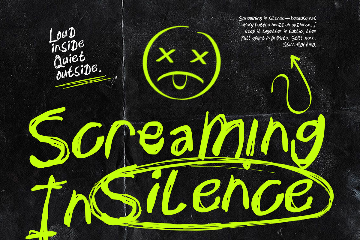 Mental Sickness - Ink Scribble Font, a Handwritten Font by Inviline.co (Photo 8 of 10)