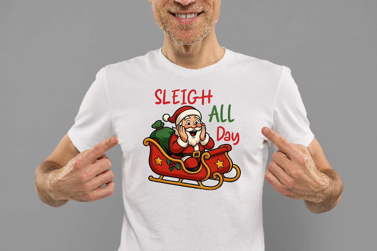 Funny Santa Claus Sleigh All Day PNG, an Illustration by Daily.Designs (Photo 2 of 5)